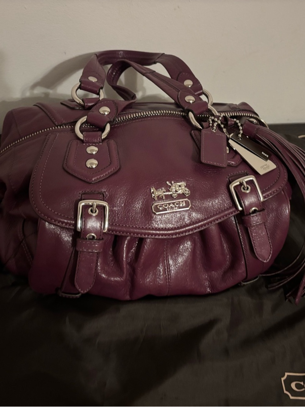 Coach Madison Brynne leather satchel - Picture 1 of 8